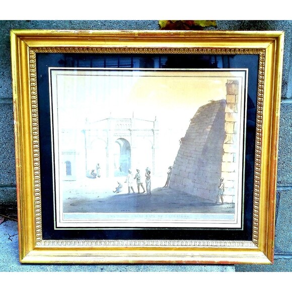 1800s Third Delhi Gates of Bangalore Lithograph Series Brief History of India - Picture 1 of 9